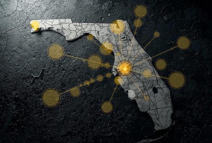 Map placeholder for Florida service area